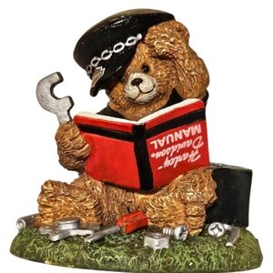 Teddy Bear Figurine with Red Manual and Tools